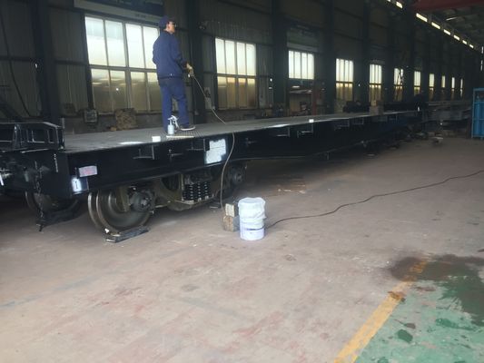 Demiryolu Konteyner Vagon Düz Vagon Birden Fazla Yük Yükleniyor